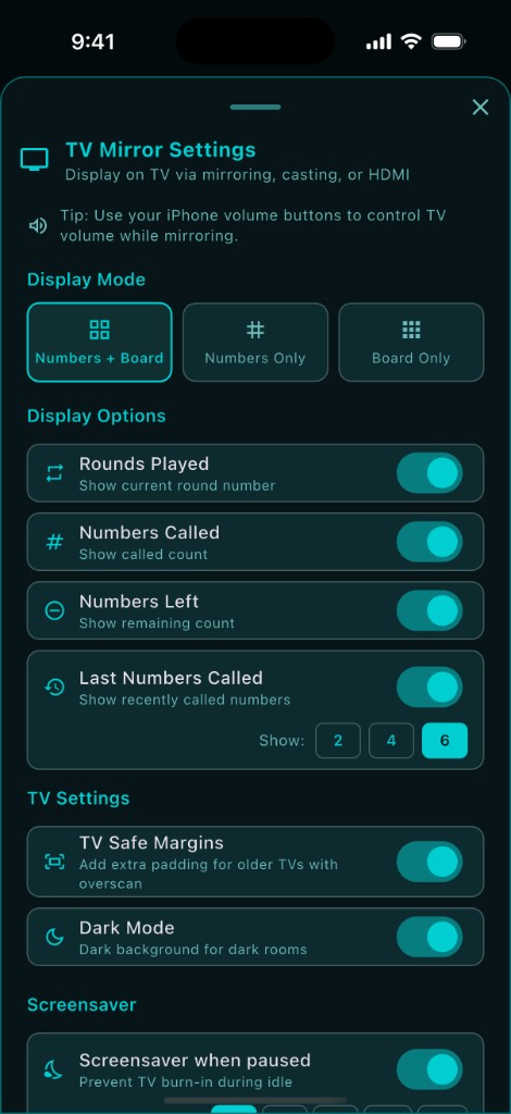 Display on TV