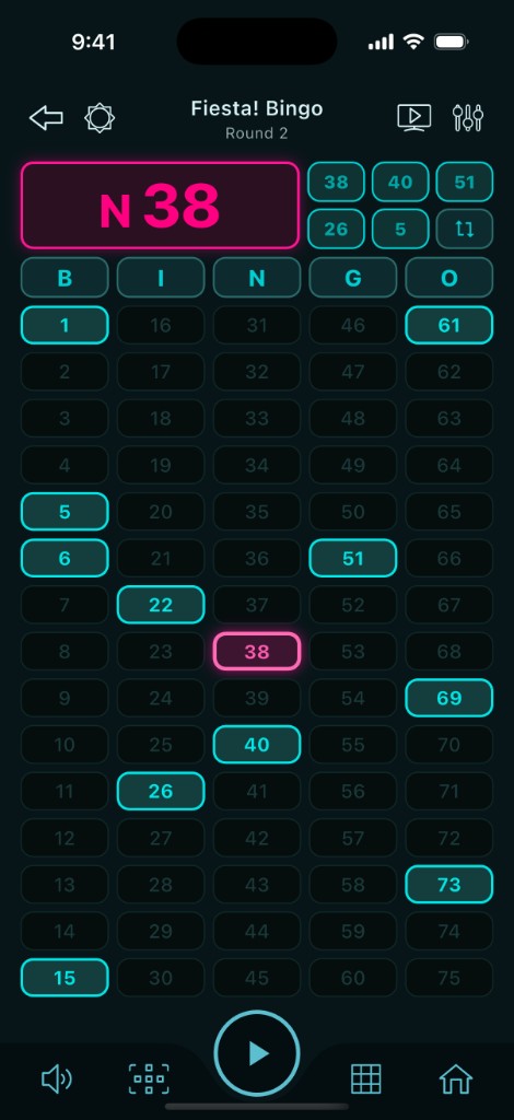 Live bingo caller